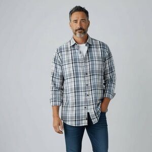 Johnnie-O Hangin’ Out Blakey Long Sleeve Button Down Shirt - Gulf Blue - Size XL